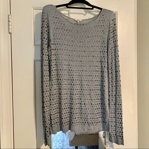 Joie long sleeved grommet studded top shirt